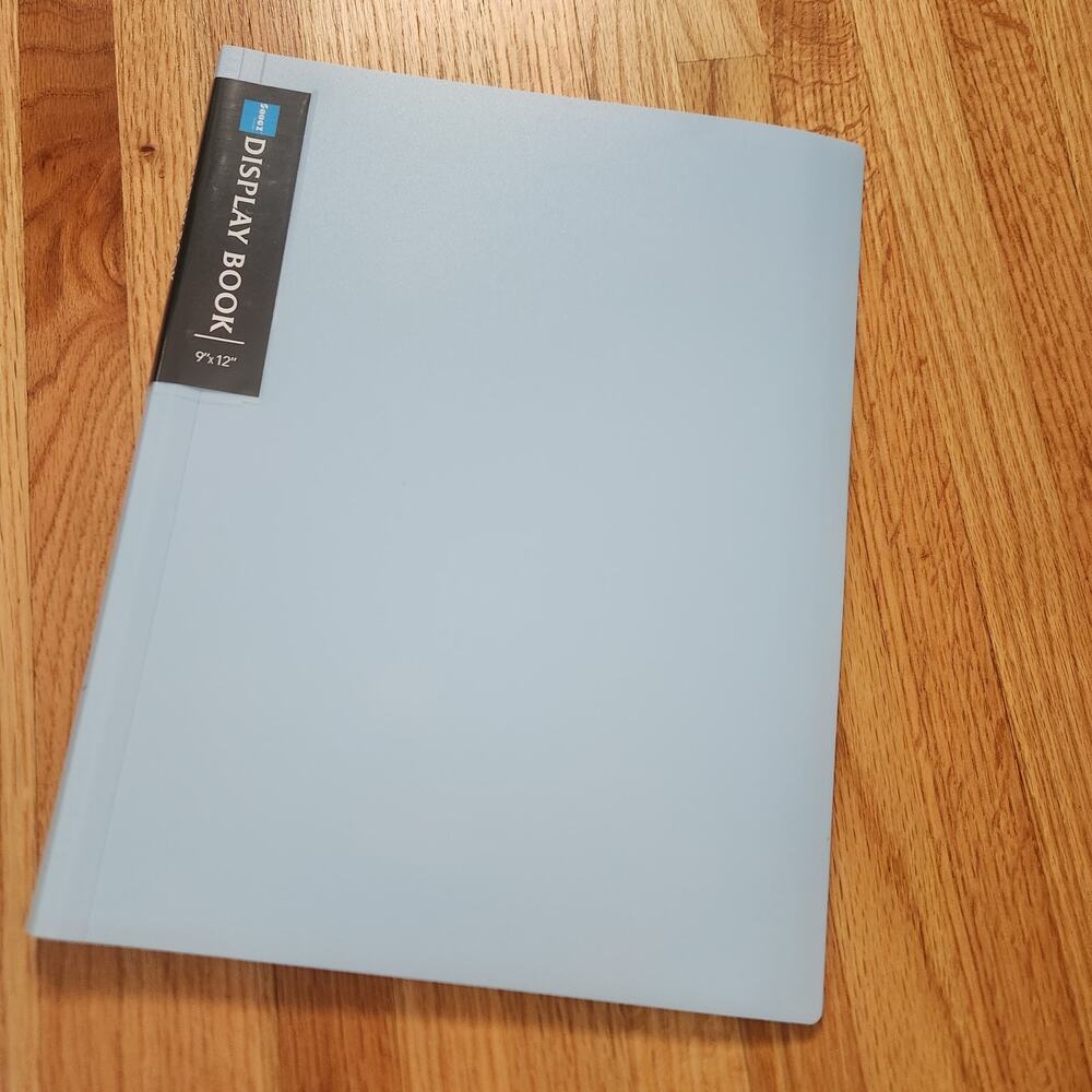 New Sooez, Blue Display Book, presentation binder 9"x12" in, album,‎ keep sake